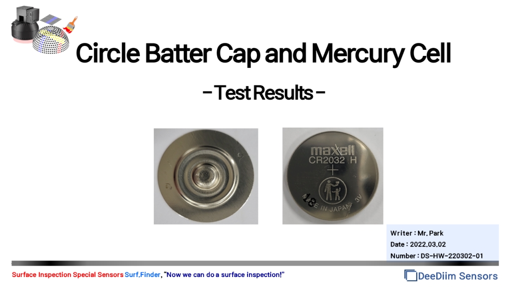 Circle Battery Cap, Mercury Cell Test Results
